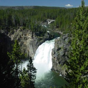 Upper Falls - Powerful Waterfall on the Yellowstone River